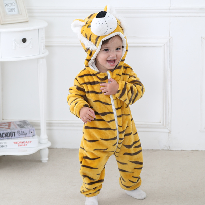 Baby Jumpsuit Newborn Flannel Animal Romper ChicCharm