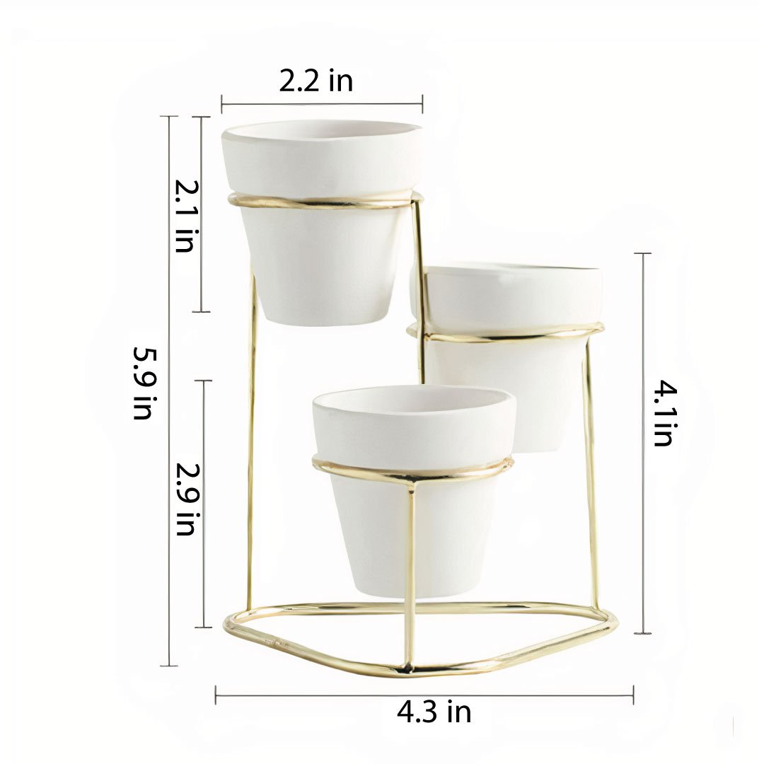 Trio Gold Accent Planters