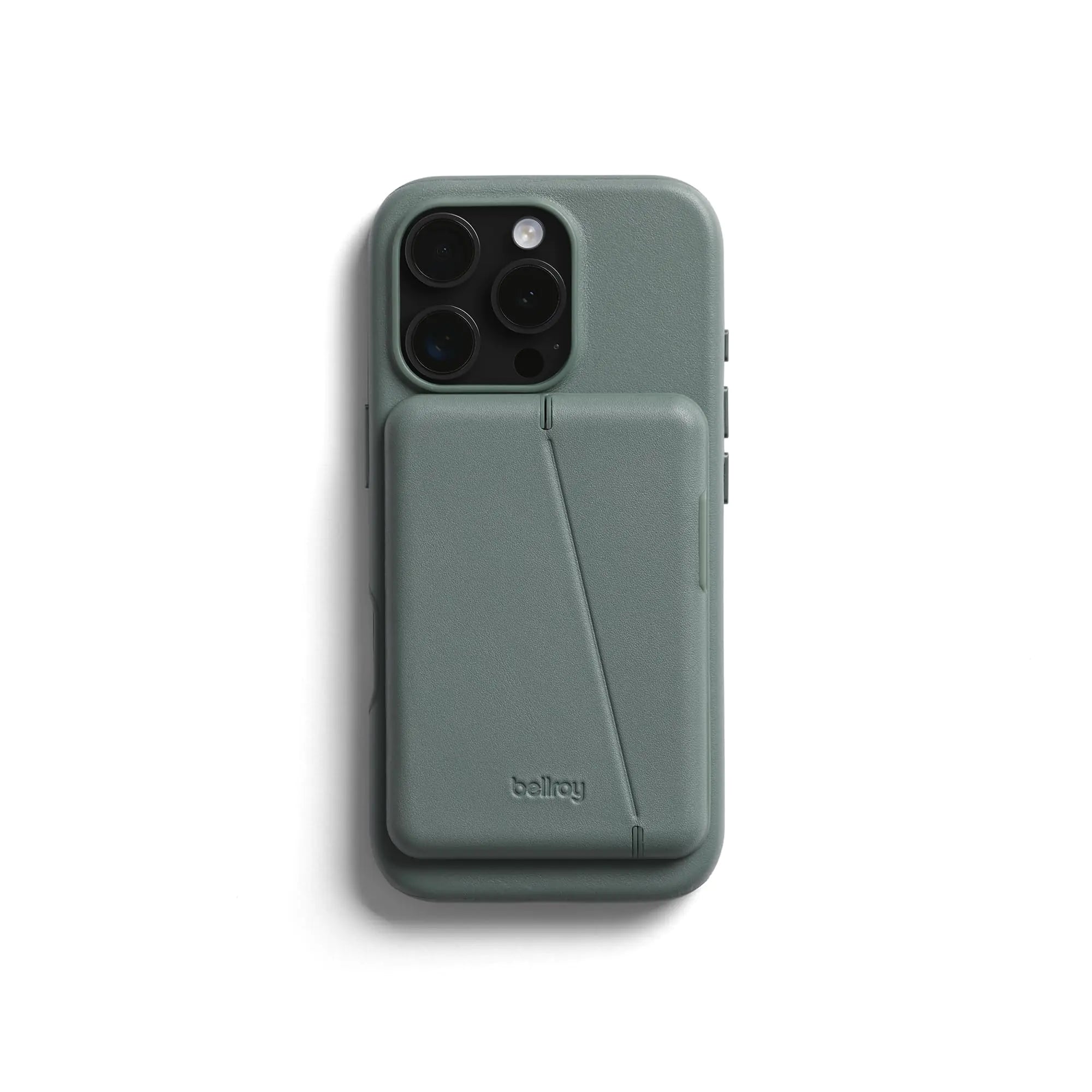 Bellroy Mod Phone Case + Wallet for iPhone 16 Pro (Slim Leather iPhone case Phone Wallet) - Agave