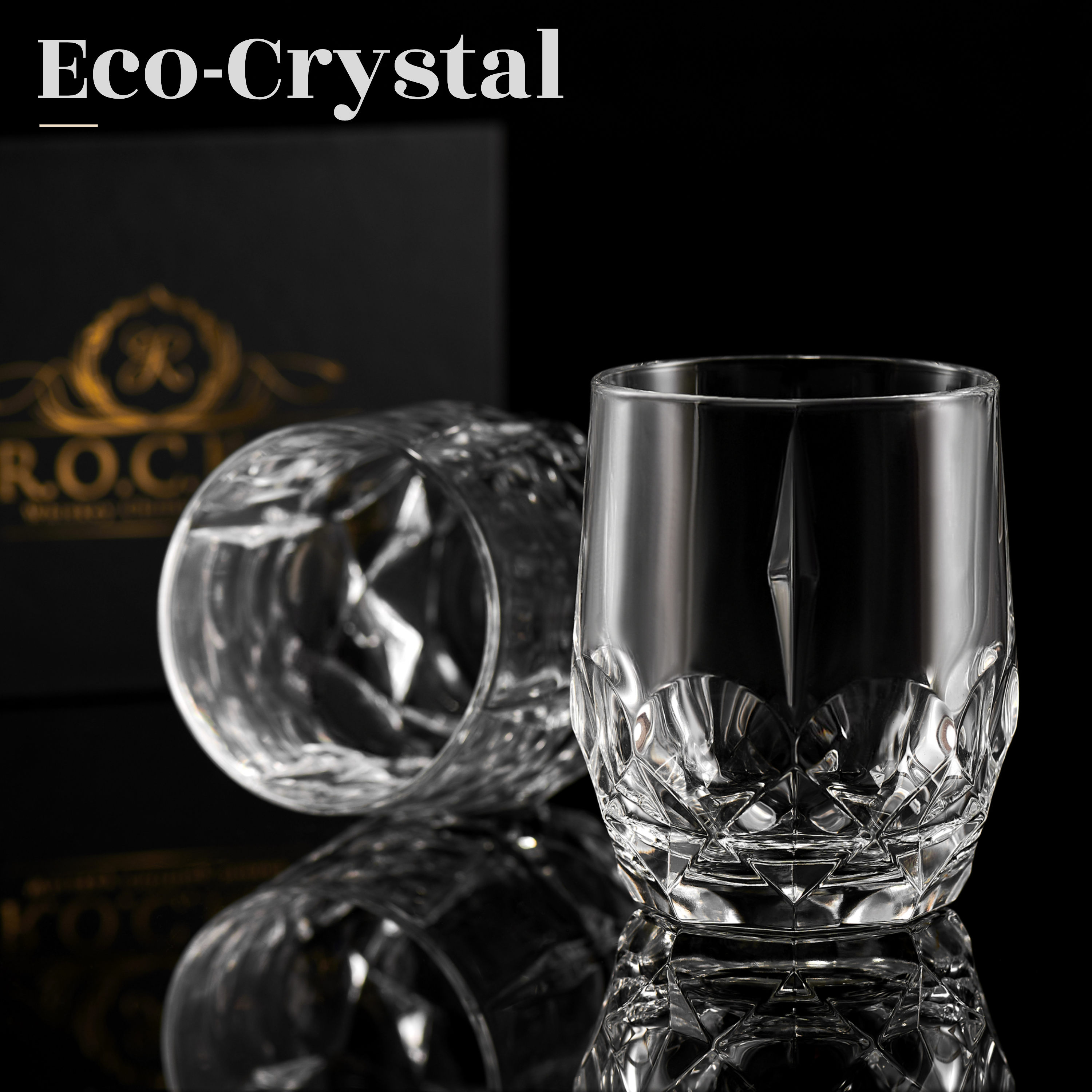 Green Crystal Whiskey Glasses