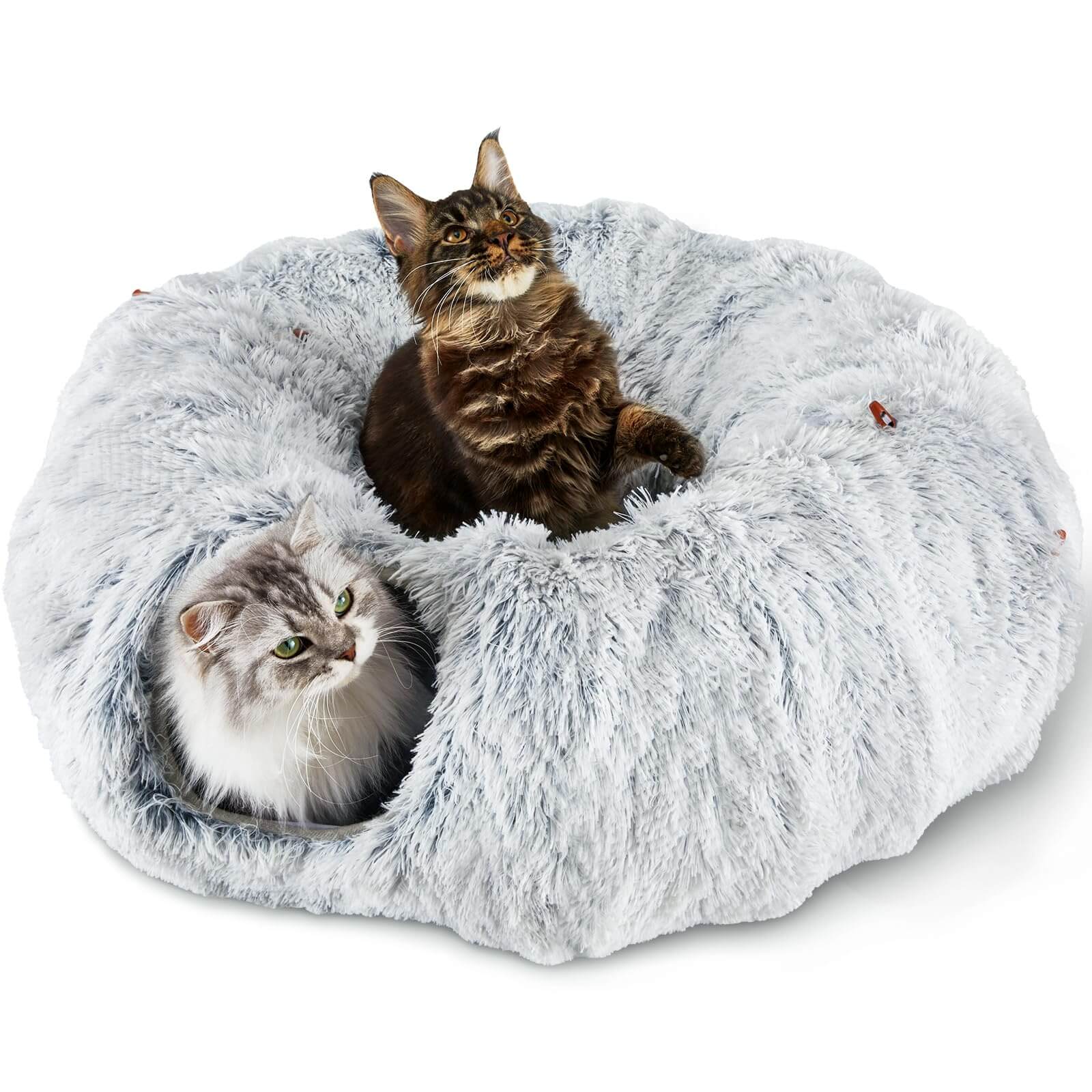 Peekaboo Cat Cave with Washable Cushion - 34" Grey
