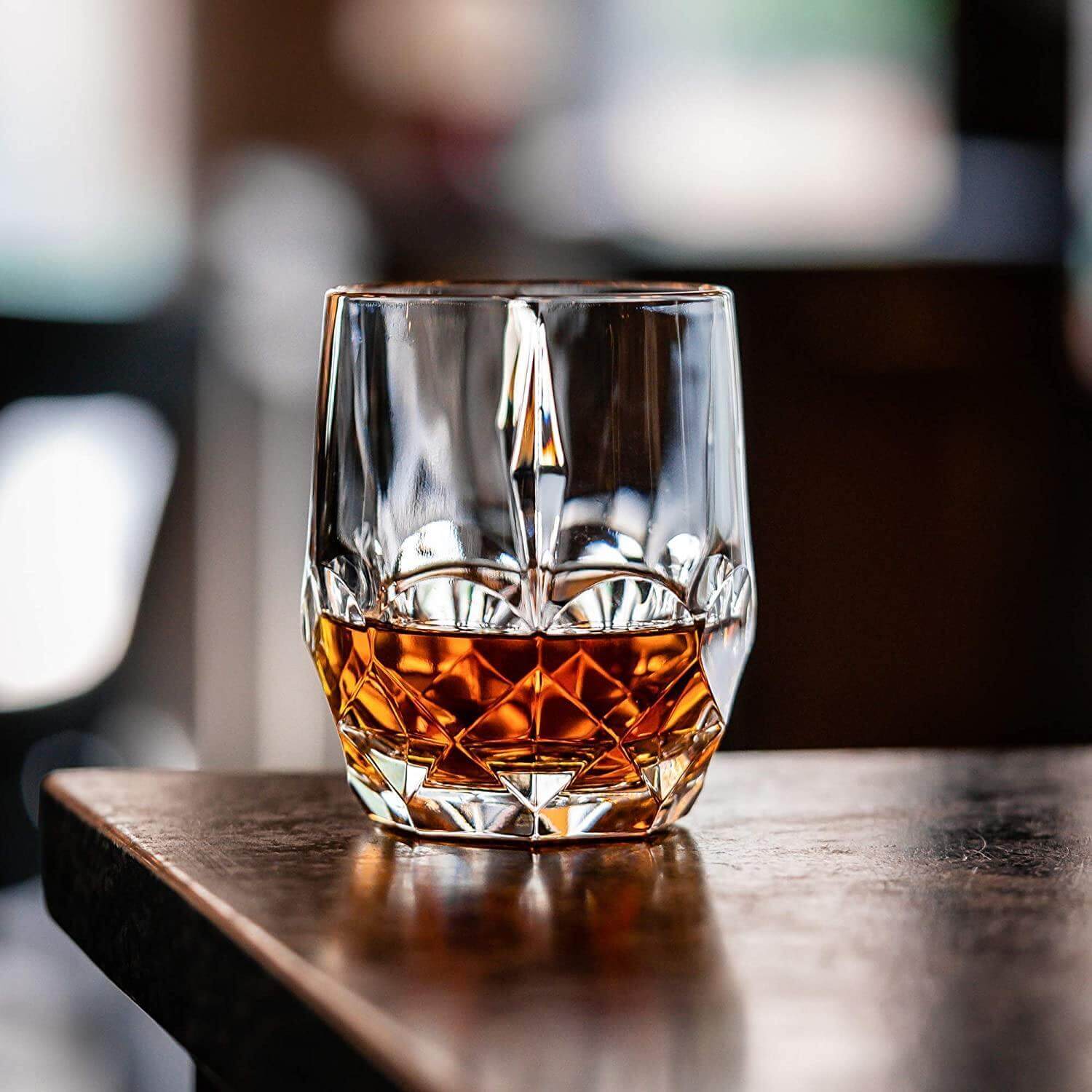 Green Crystal Whiskey Glasses