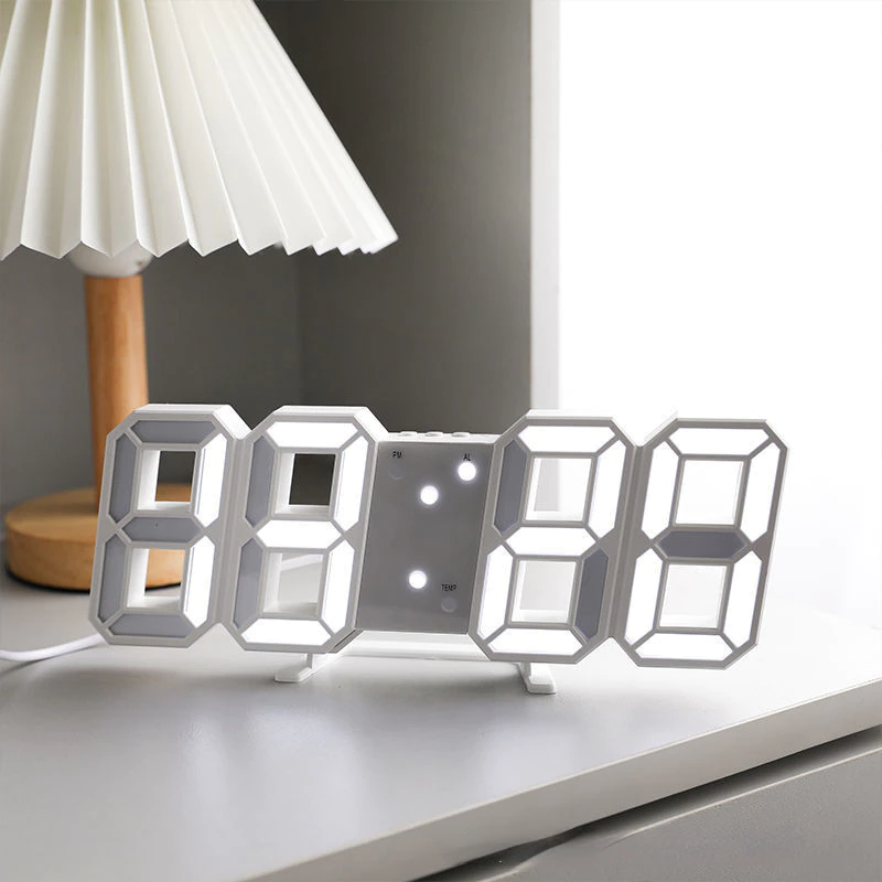 3D LED Digital Wall Clock with USB