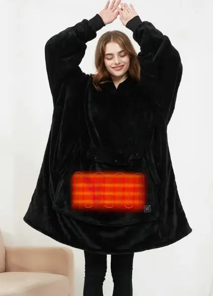 Cozy Heated Hoodie Blanket