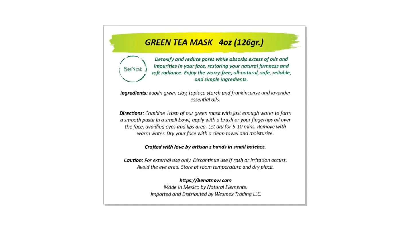 Pure Green Clay Facial Mask