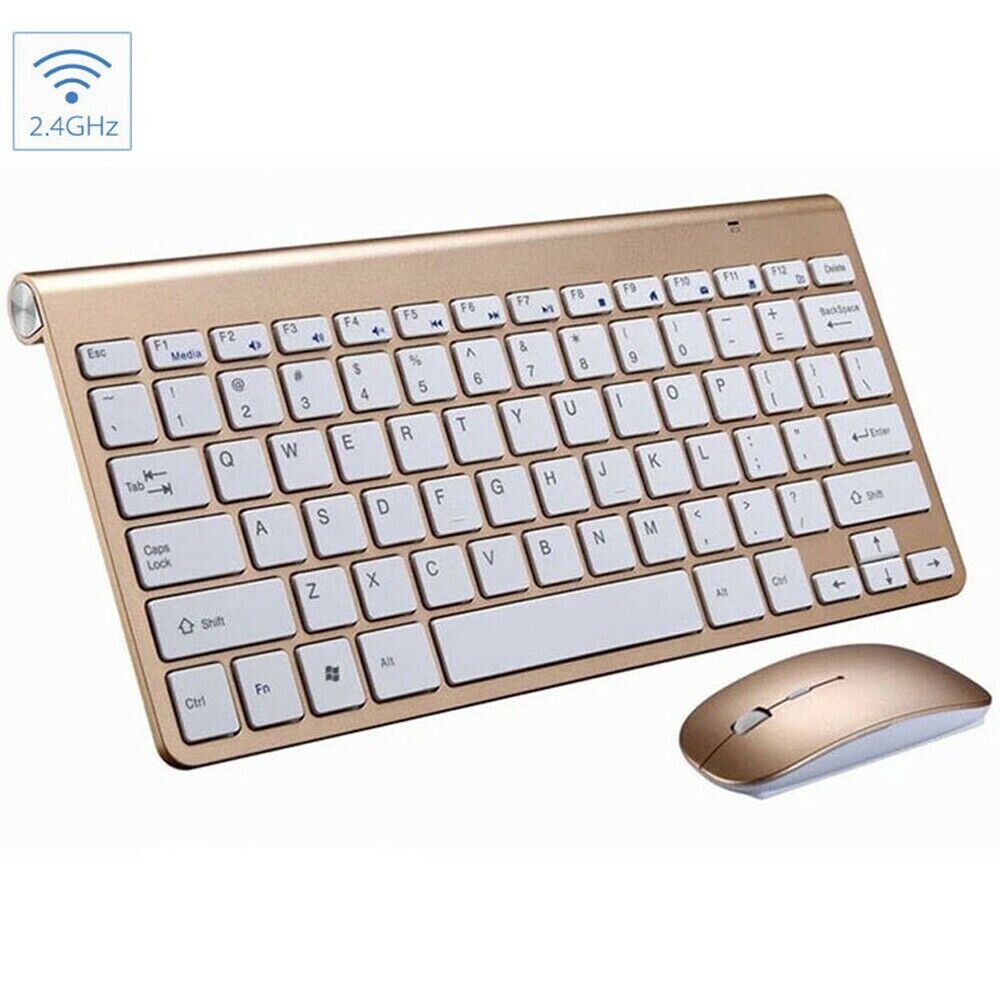 Compact Wireless Keyboard & Mouse Set for Mac/PC