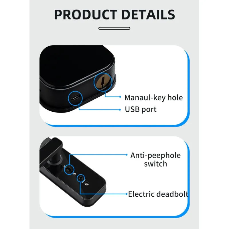 SmartScan Timber Door Lock with Camera