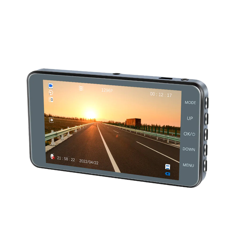 Full HD 1080P Dual Lens Car Dash Cam with 4" Screen and Night Vision