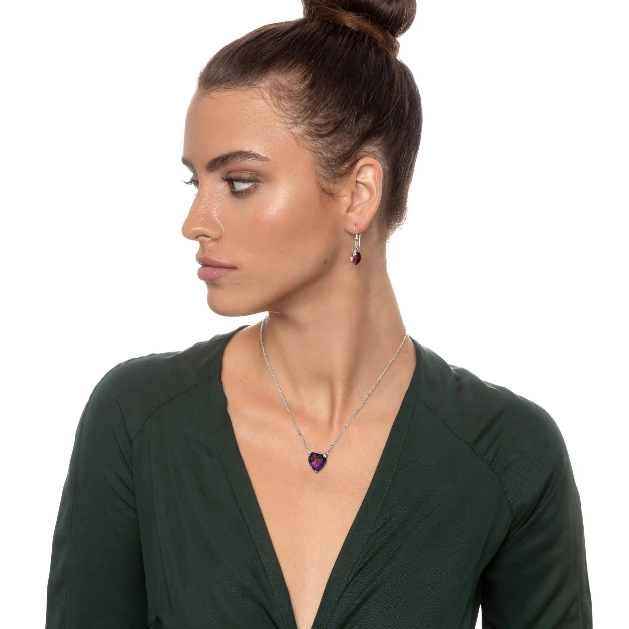 Heartfelt Silver 925 Love Pendant & Earrings Set
