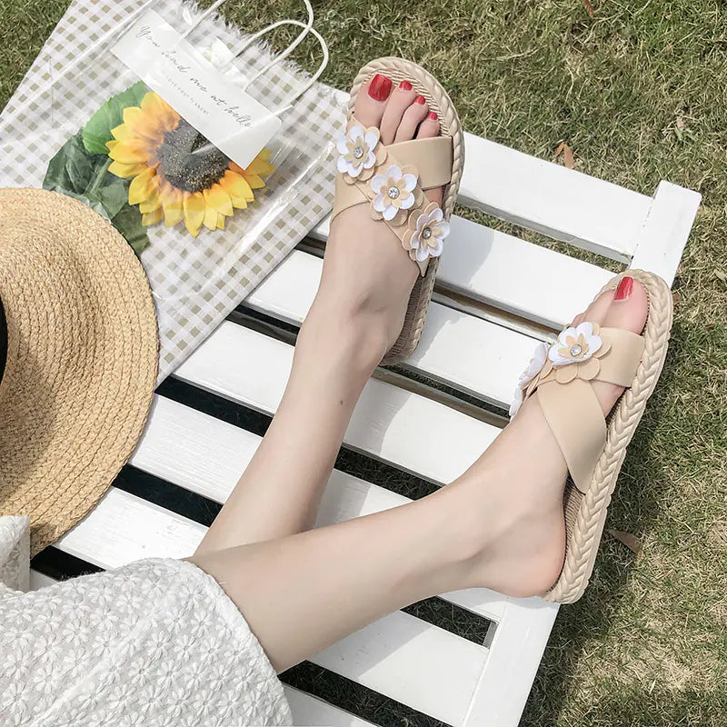 Ladies' Wildflower Slippers and Sandals for Relaxation