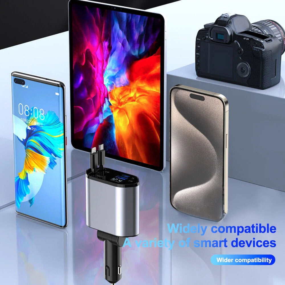 SpeedCharge 120W 4-in-1 Car Charger