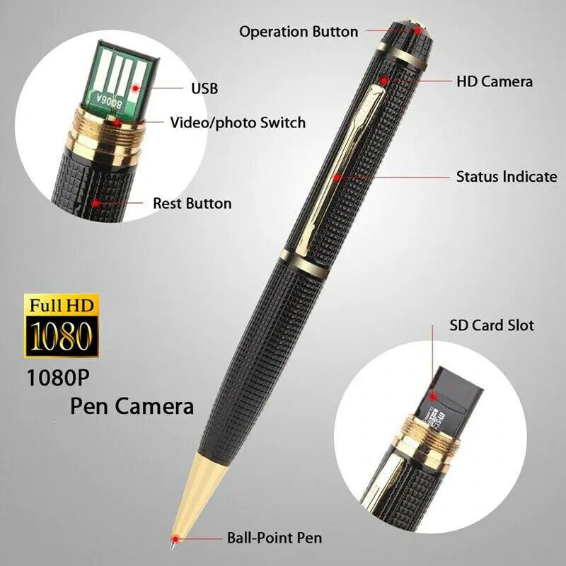 HD 1080P Mini Pen Camera DVR