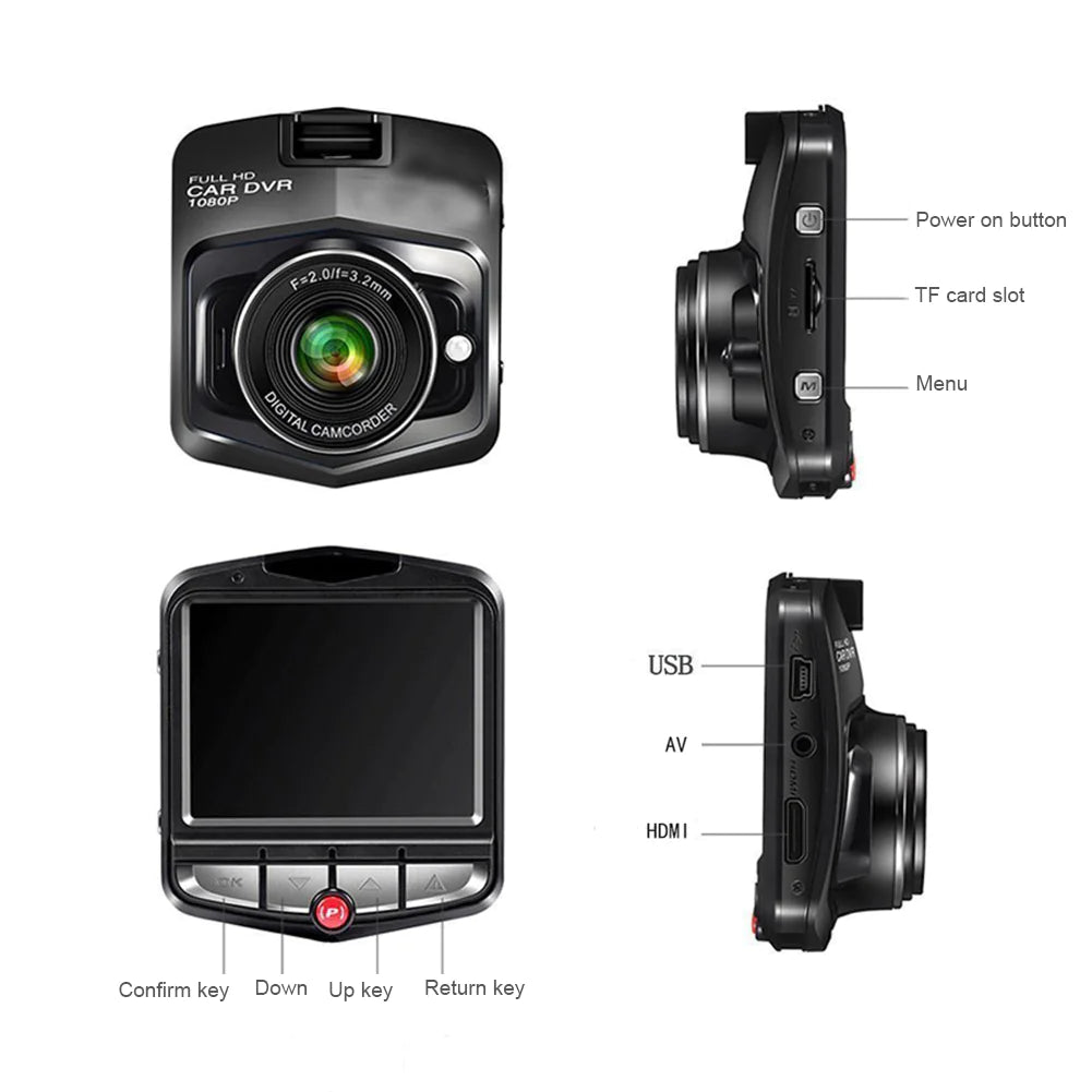 HD Night Vision Dash Cam 2.4&