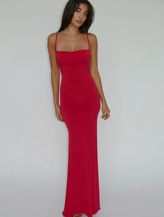 Chic Open-Back Tailored Dress