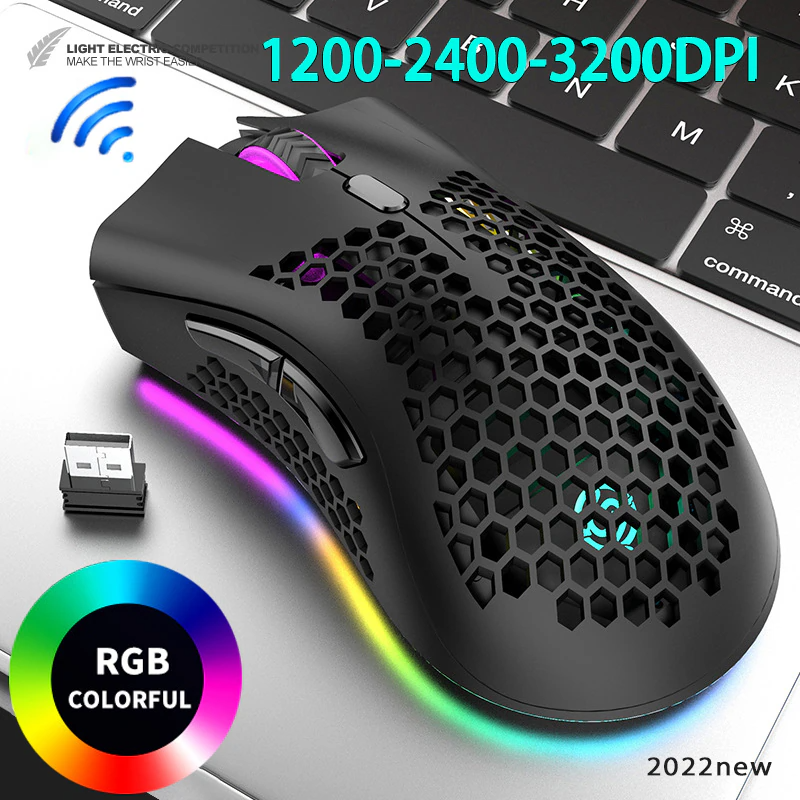 7-Color LED Backlit Wireless Gaming Mouse