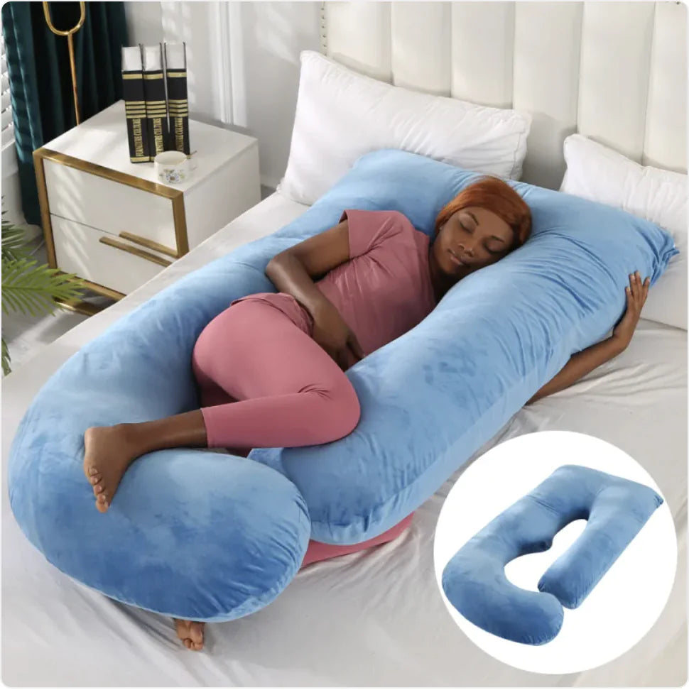 J-Shaped Pregnancy Support Pillow