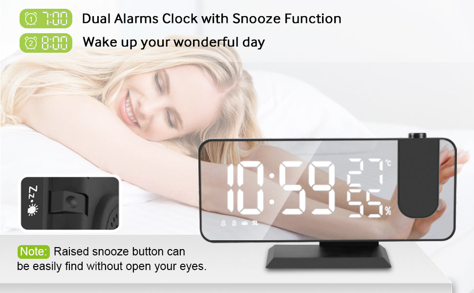 LED Digital Alarm Clock & Charger