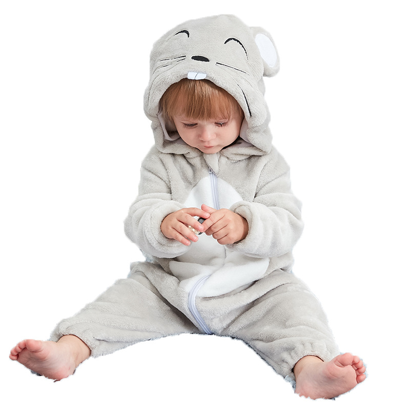 Baby Jumpsuit Newborn Flannel Animal Romper ChicCharm
