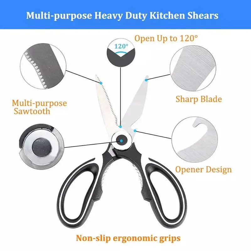 Stainless Kitchen Shears - sharp blades