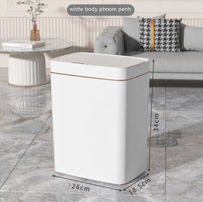 Smart Inductive Trash Bin with Lid ChicCharm