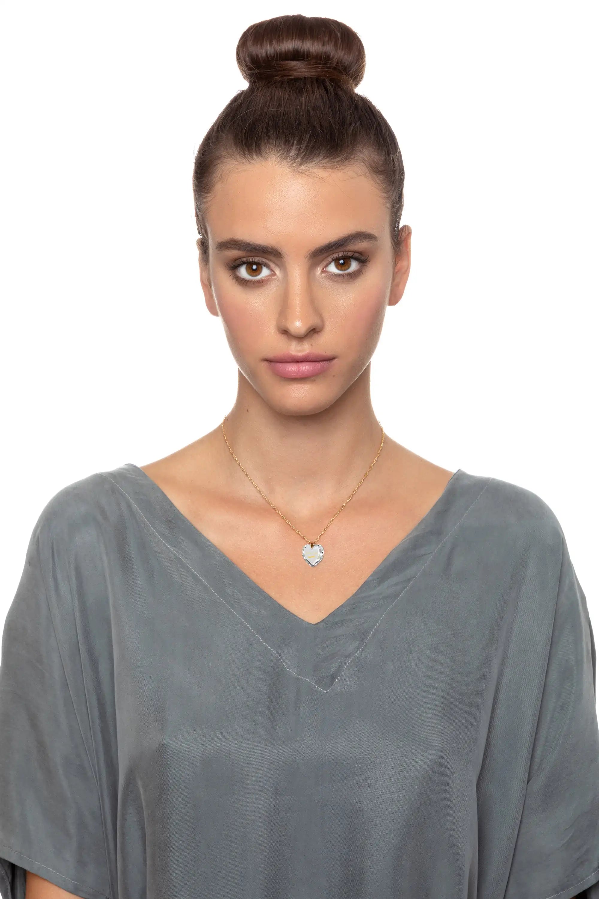 24k Gold Infinity Heart Love Pendant Necklace