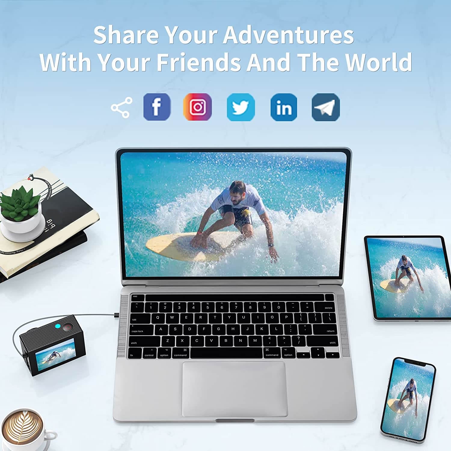4K UHD Action Camera with WiFi & RF Remote