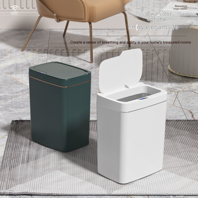 Smart Inductive Trash Bin with Lid ChicCharm