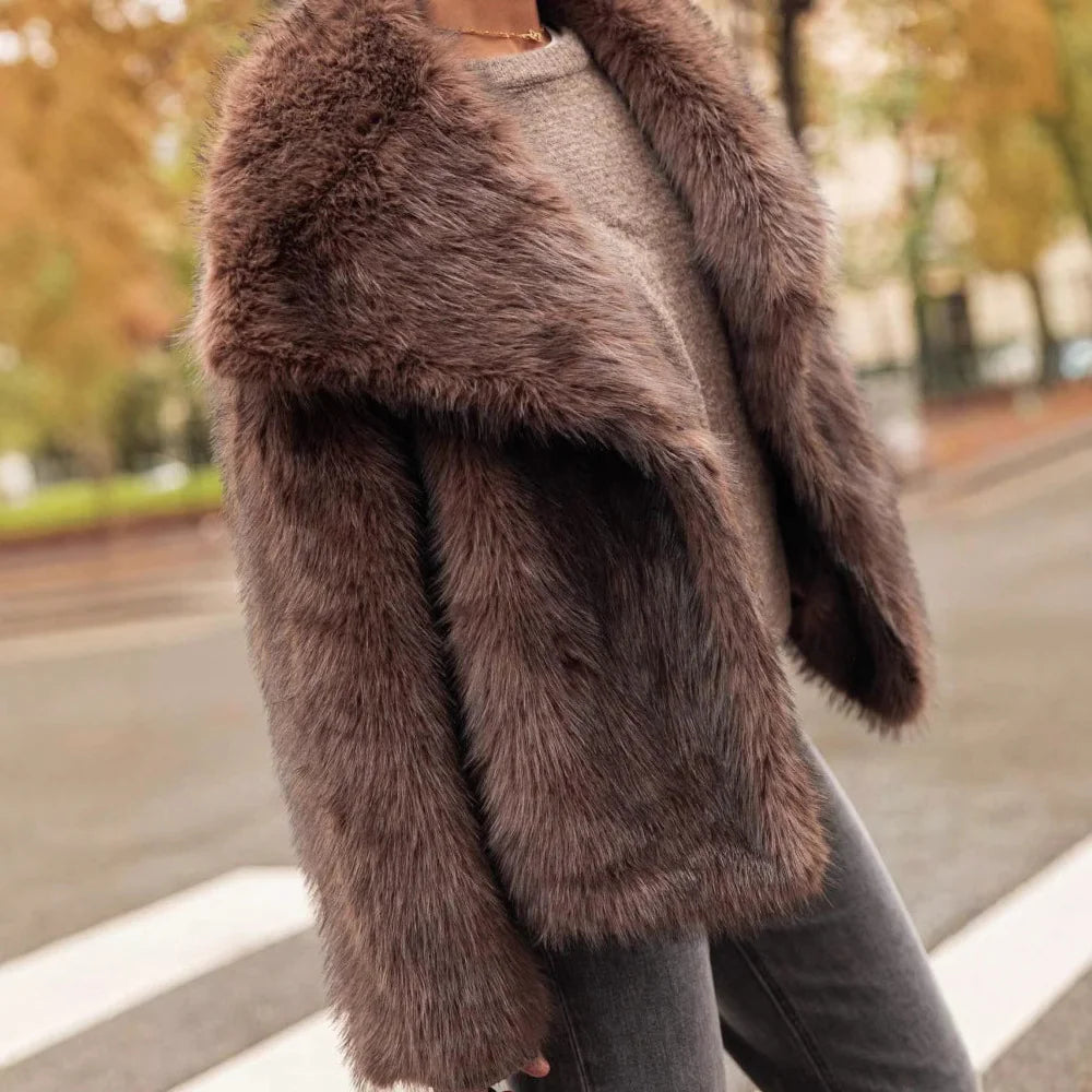 Chic Plush Fur Jacket