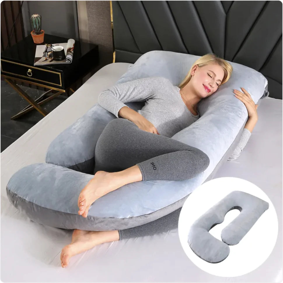 J-Shaped Pregnancy Support Pillow