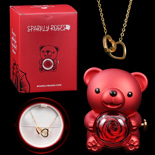 Timeless Rose & Necklace Gift Set
