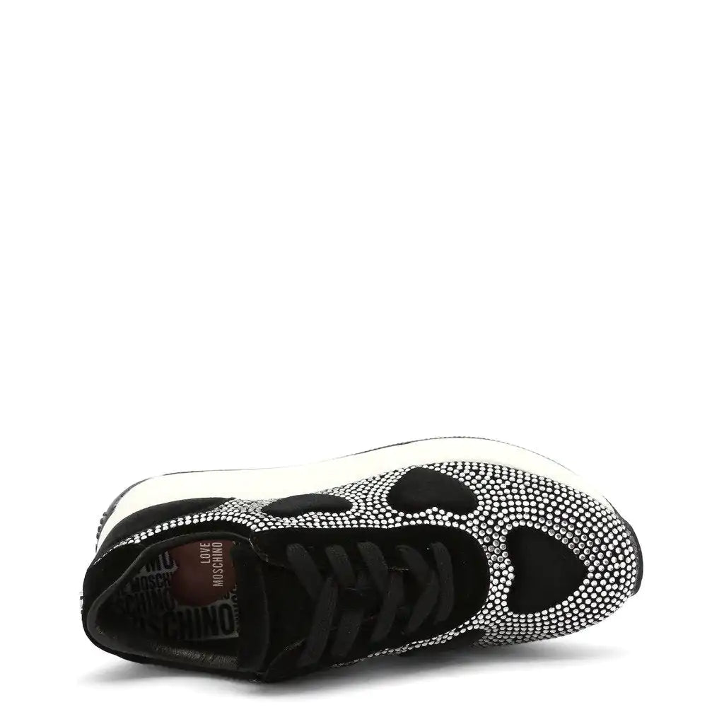 Heartstone Velvet Sneakers - Black