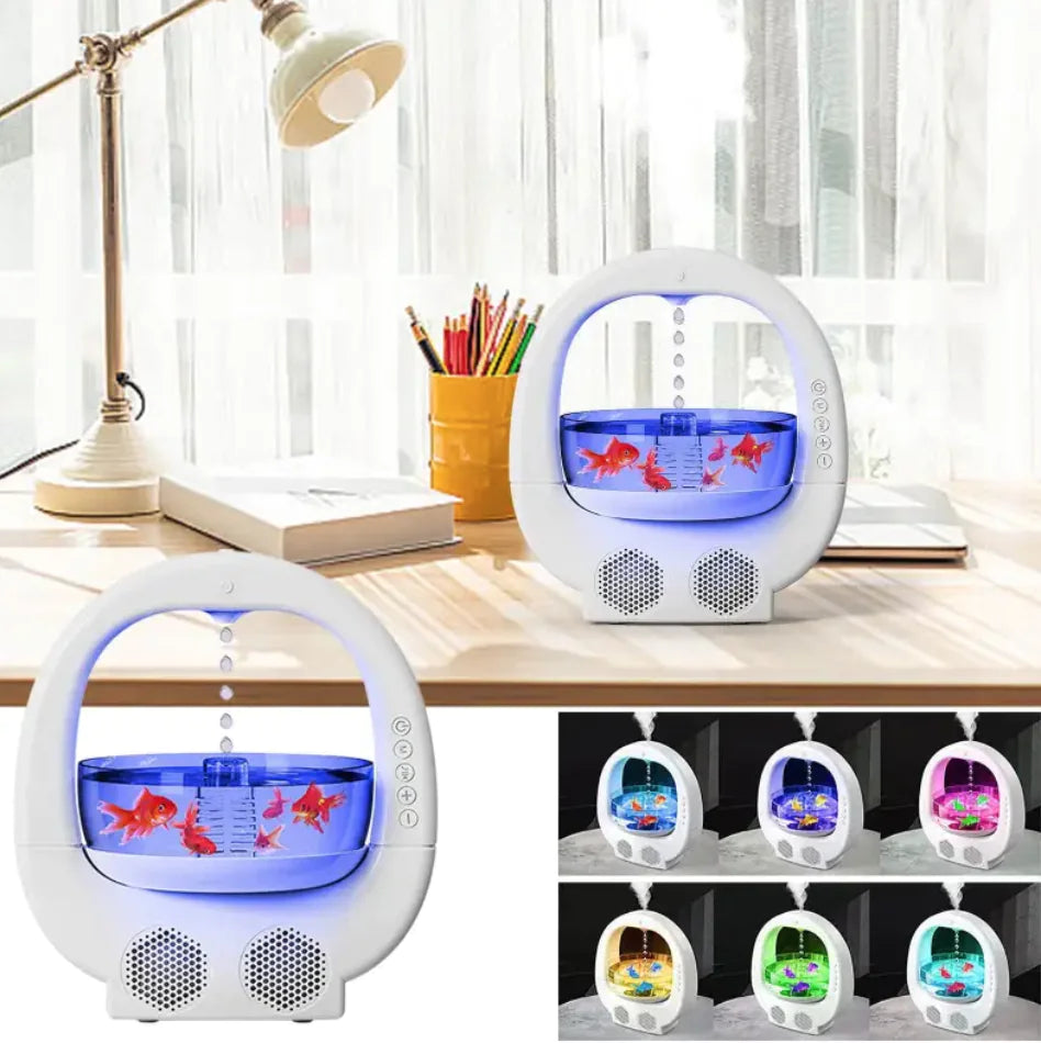3-in-1 Aroma Humidifier with Bluetooth and Aquarium Light