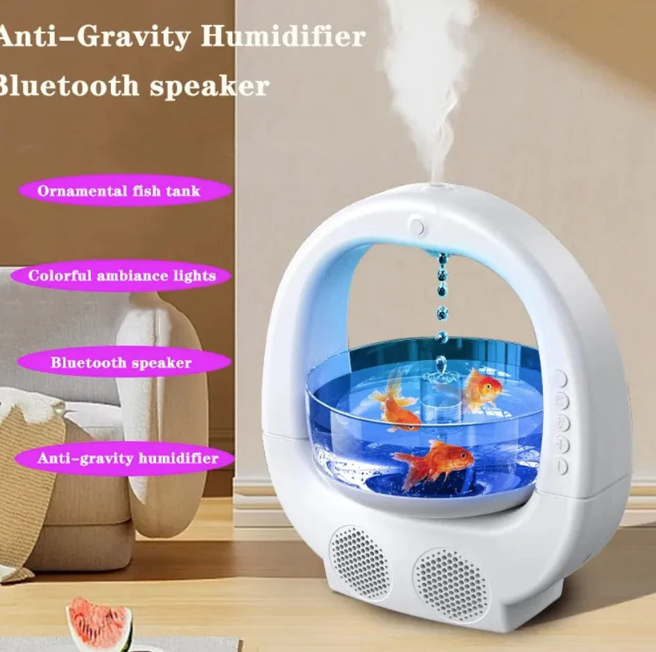 3-in-1 Aroma Humidifier with Bluetooth and Aquarium Light