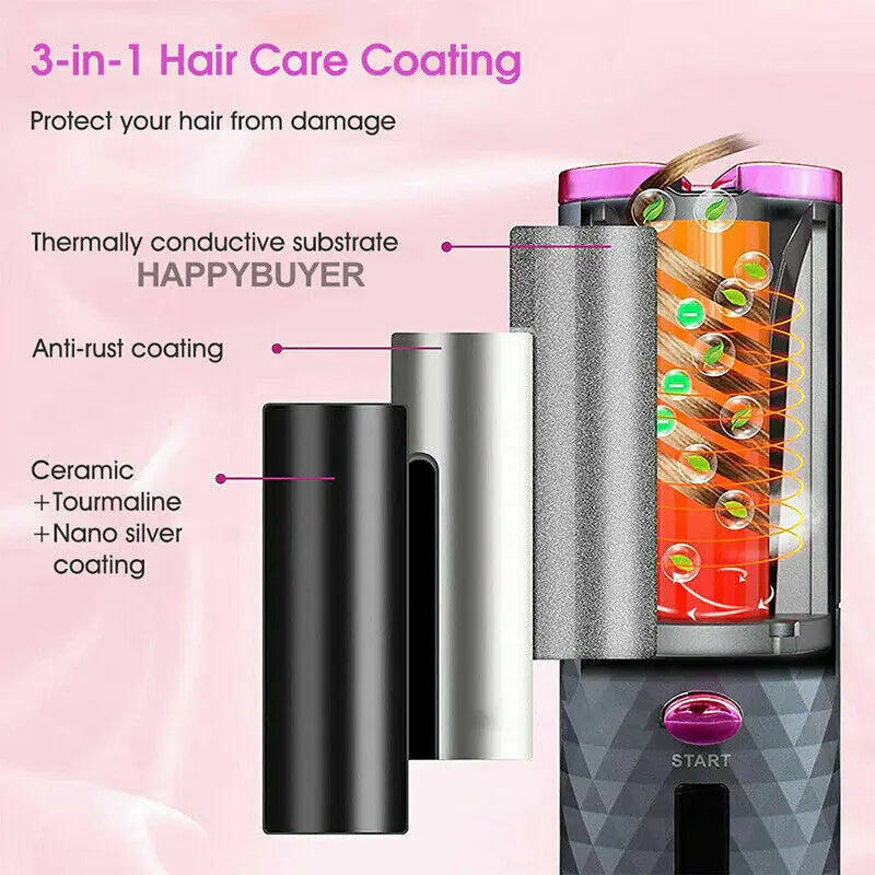 Ceramic Auto Curl Wireless Iron
