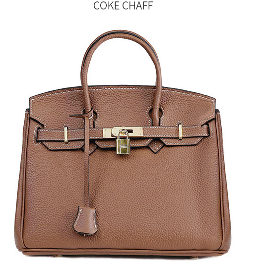 Platinum Top-Layer Cowhide Handbag