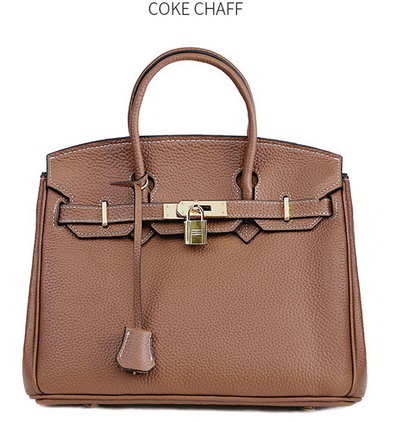 Platinum Top-Layer Cowhide Handbag