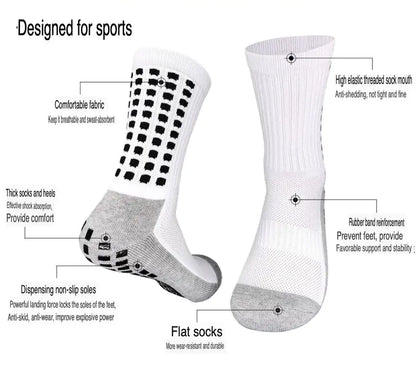 3-Pack Premium Sports Grip Socks for Soccer, Basketball &amp; Football