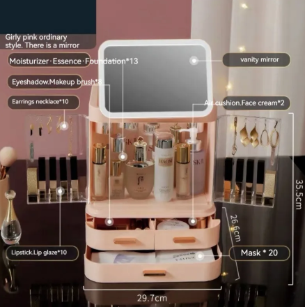 Illuminated Vanity Makeup Organizer ChicCharm