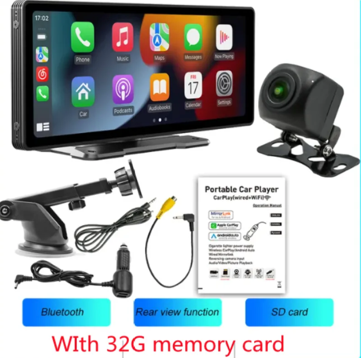 Compact Travel Car MP5 Player