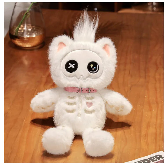 Cute Devil Skull Cat Plush Toy