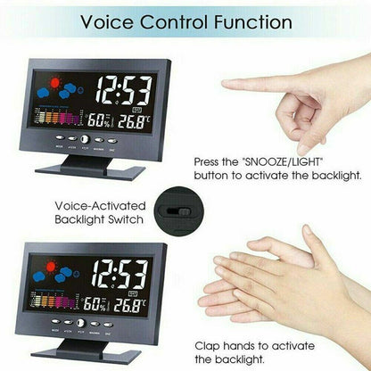 LED Multi-Function Alarm Clock with Weather Display