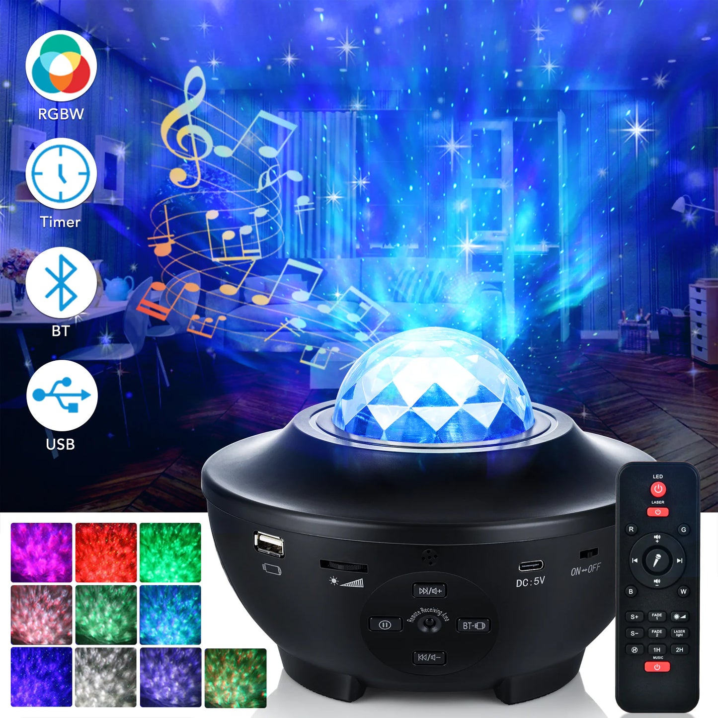 Cosmic Sky 360° Galaxy Light Projector