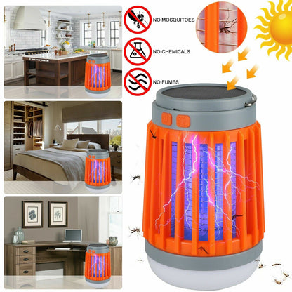 Solar-Powered Insect Zapper Lamp