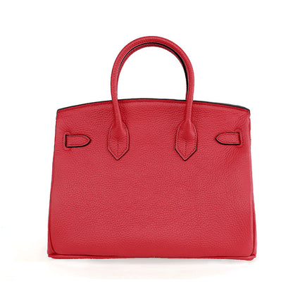 Platinum Top-Layer Cowhide Handbag