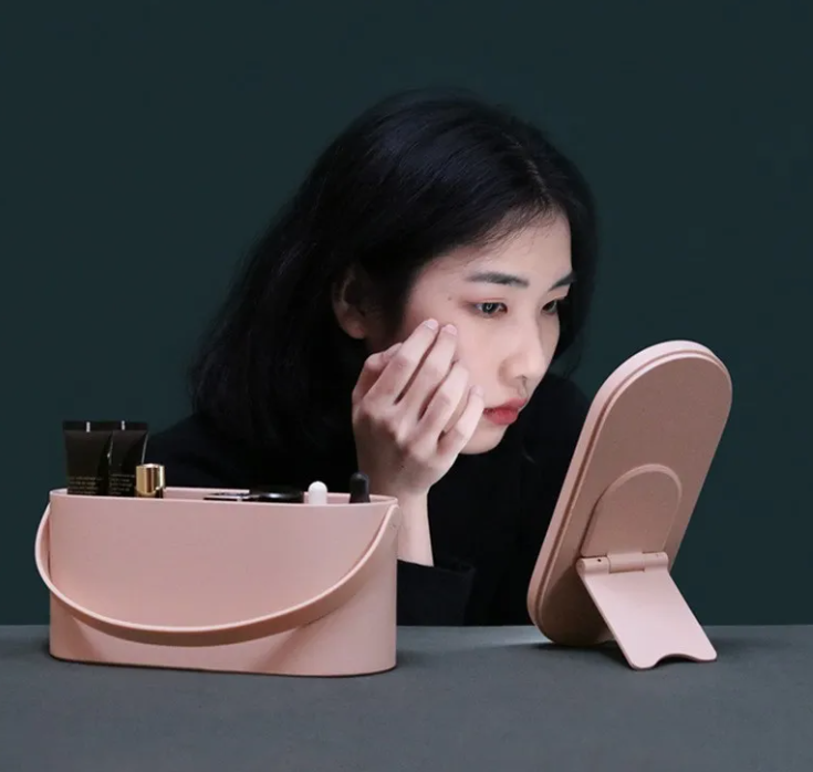 LED Illuminated Vanity Storage Mirror ChicCharm