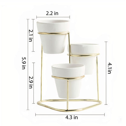 Trio Gold Accent Planters