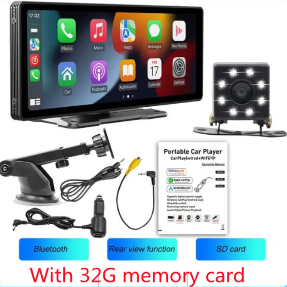 Compact Travel Car MP5 Player