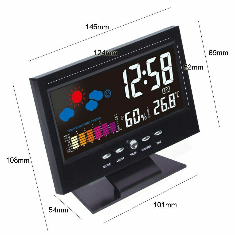 LED Multi-Function Alarm Clock with Weather Display