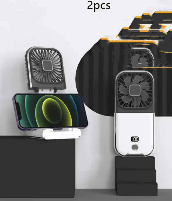 Compact Dual-Mode Travel Fan, USB Charged
