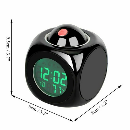Voice-Controlled LED Projection Alarm Clock